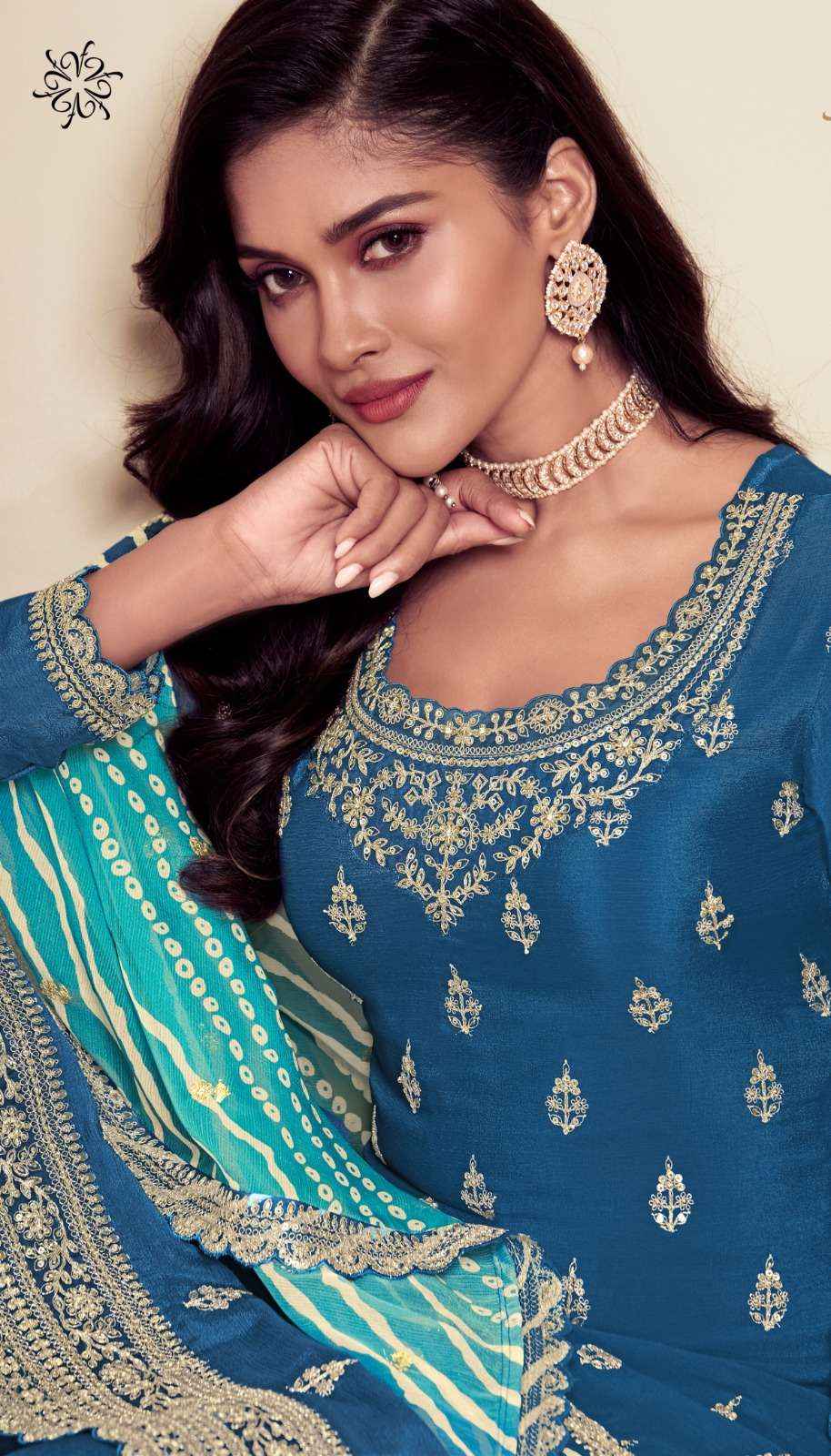 Vinay Fashion Kuleesh Rang Plus Partywear Sharara Style Suits ( 5 Pcs Catalogue )