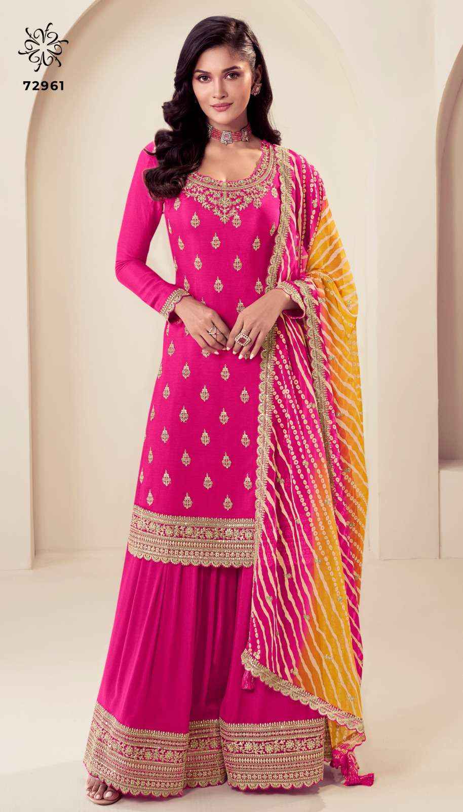 Vinay Fashion Kuleesh Rang Plus Partywear Sharara Style Suits ( 5 Pcs Catalogue )