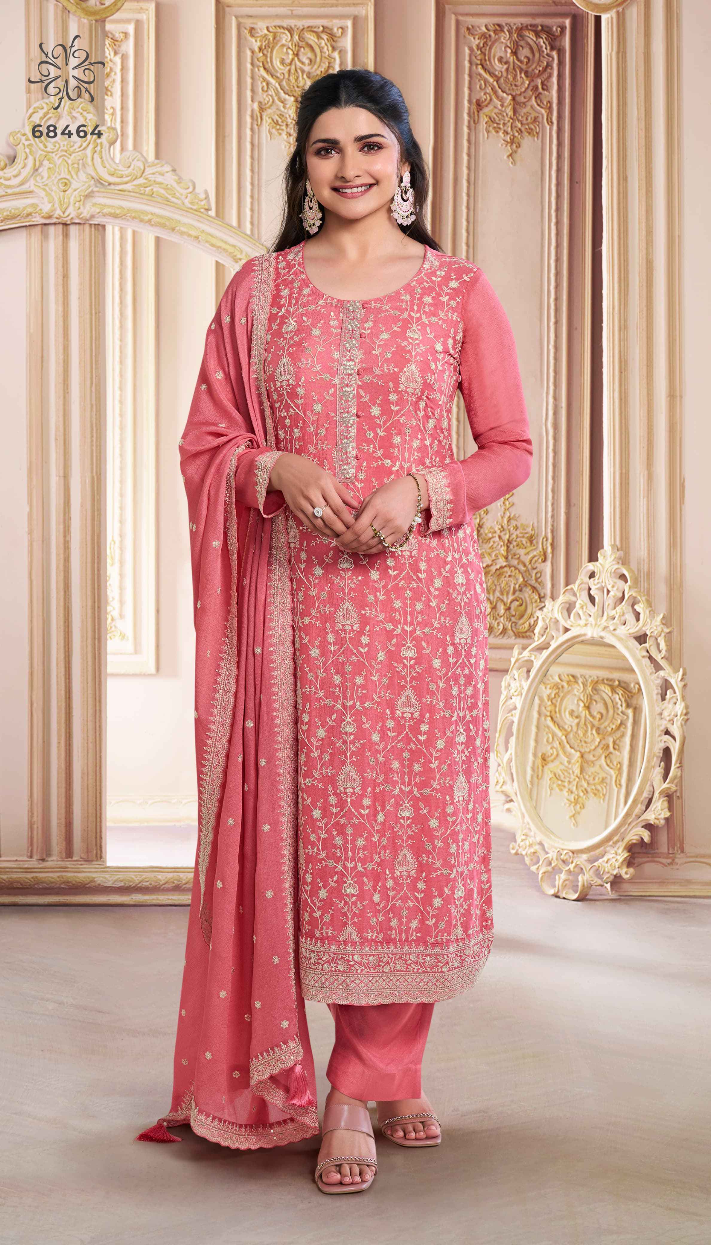 Vinay Fashion Kuleesh Saira Nx Wholesale Chinon Embroidered Salwar Kameez ( 5 Pcs Catalogue )