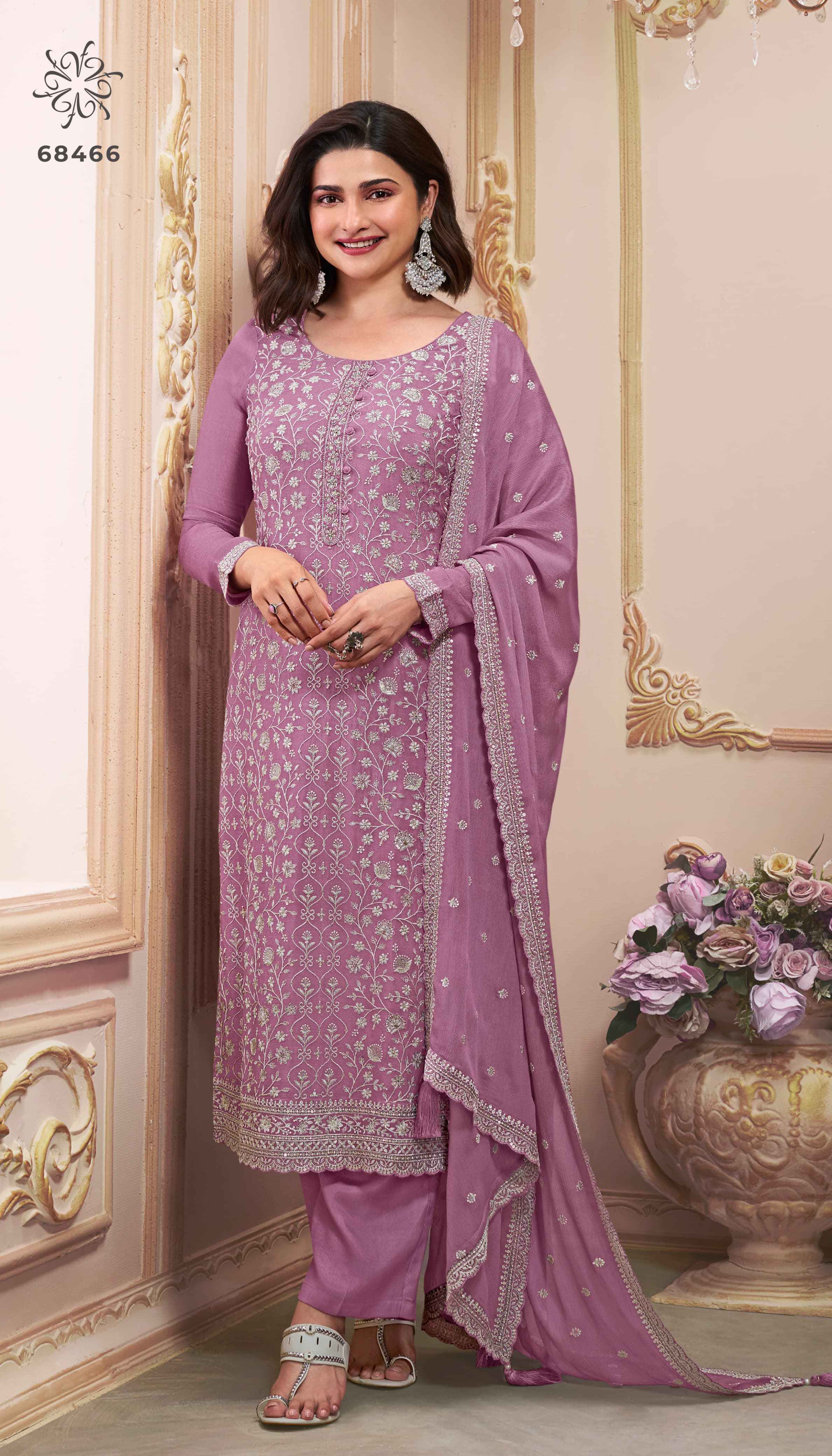 Vinay Fashion Kuleesh Saira Nx Wholesale Chinon Embroidered Salwar Kameez ( 5 Pcs Catalogue )