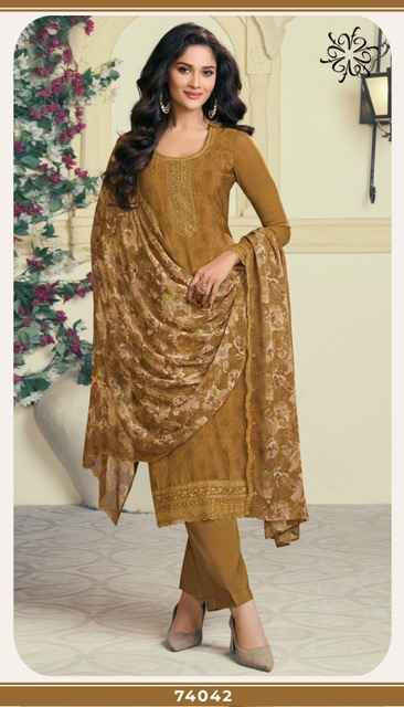 Vinay Fashion Silkina Royal Crepe 47 Wholesale Royal Crepe Dress Material ( 8 pcs Catalogue )