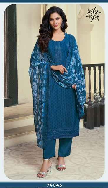 Vinay Fashion Silkina Royal Crepe 47 Wholesale Royal Crepe Dress Material ( 8 pcs Catalogue )