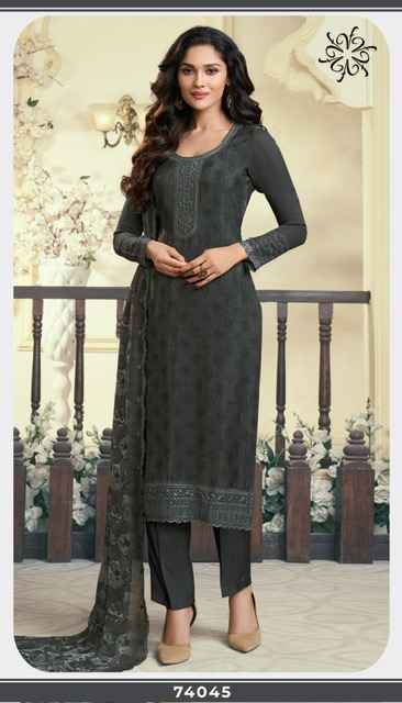 Vinay Fashion Silkina Royal Crepe 47 Wholesale Royal Crepe Dress Material ( 8 pcs Catalogue )