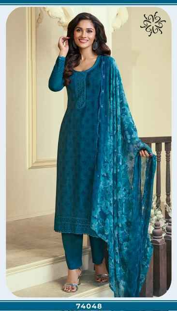 Vinay Fashion Silkina Royal Crepe 47 Wholesale Royal Crepe Dress Material ( 8 pcs Catalogue )