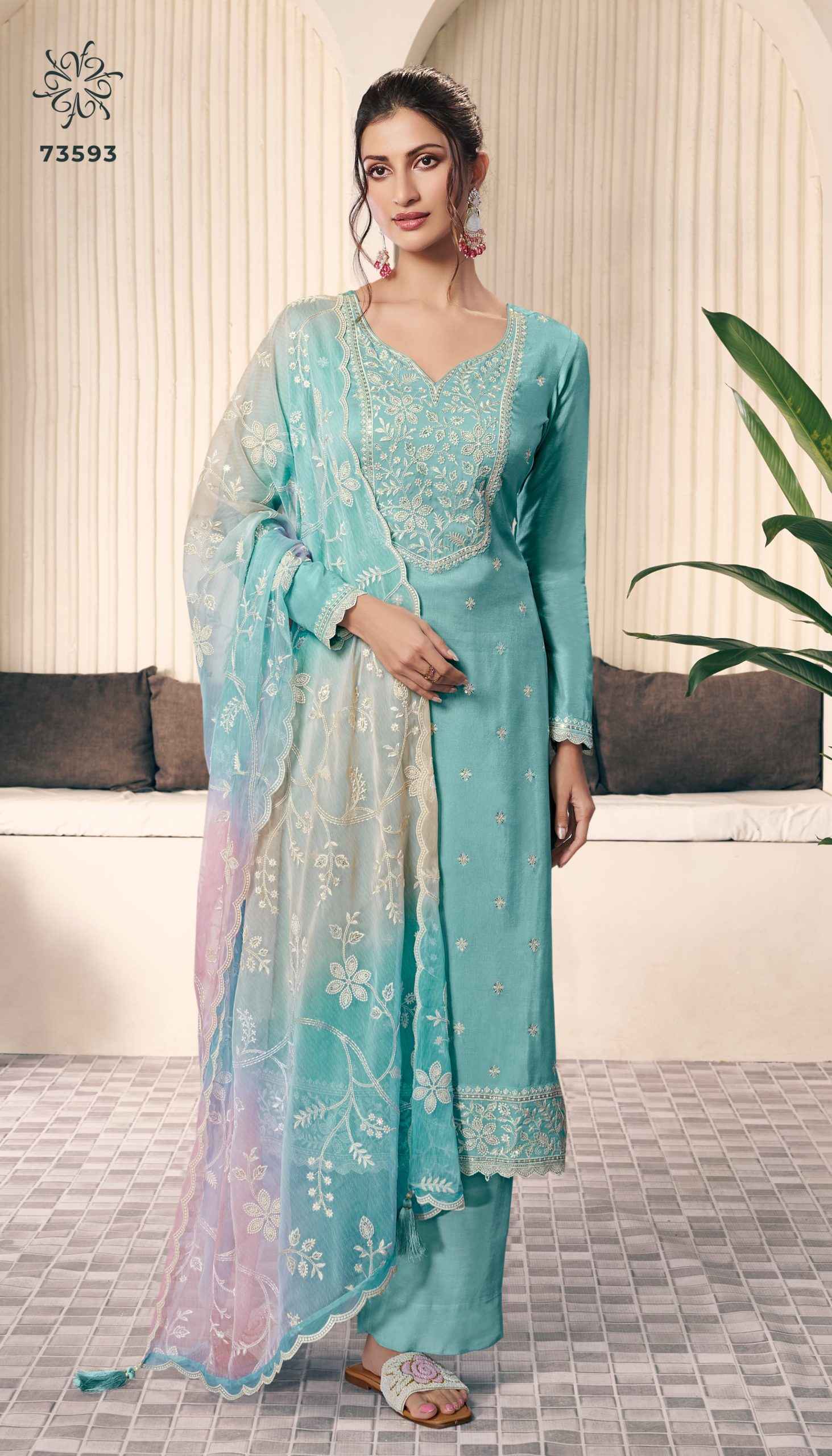 Vinay Kuleesh Ombre Moonga Silk Salwar Kameez Wholesale Price ( 4 Pcs Catalog )