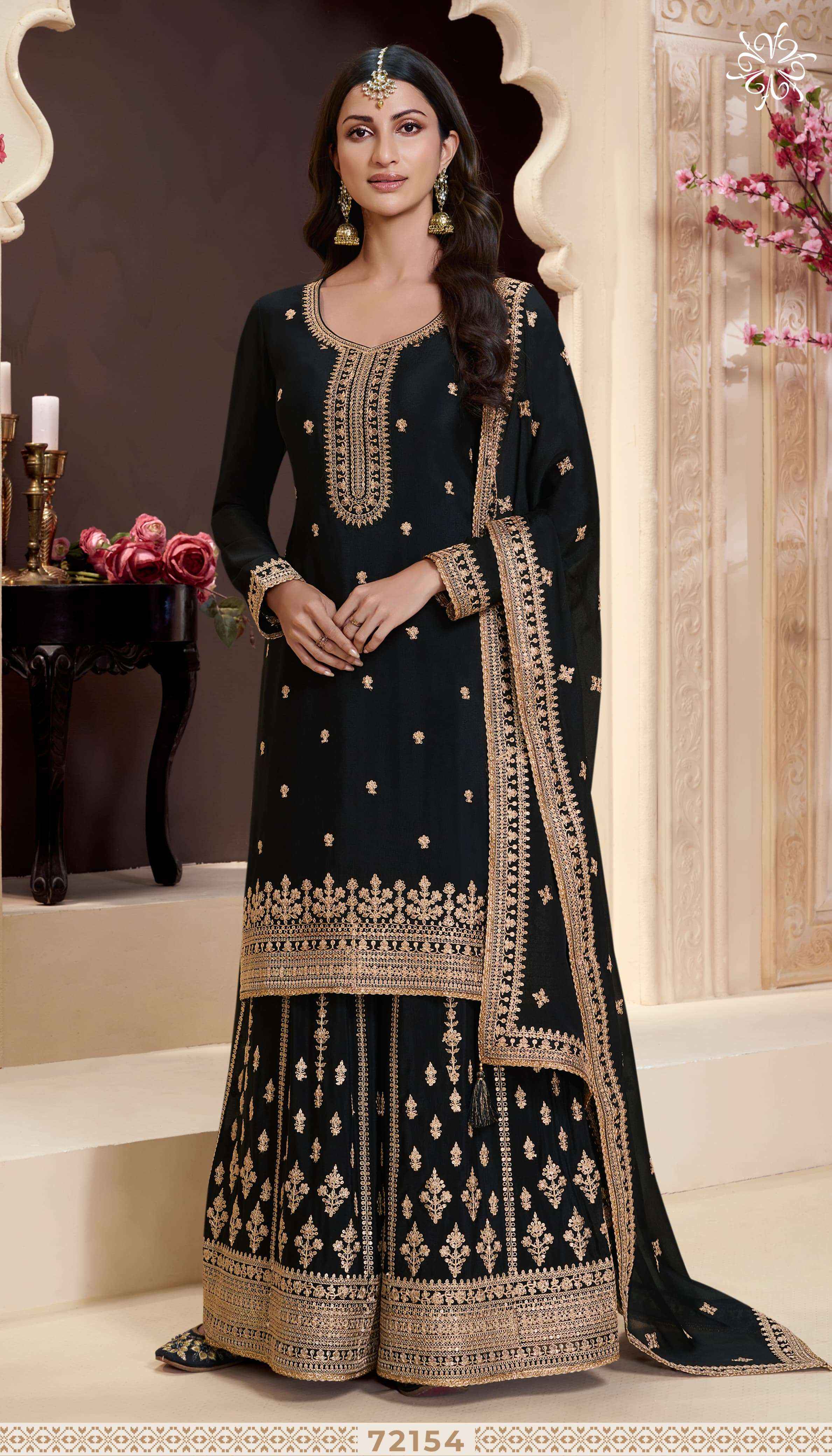 Vinay Kuleesh Shaniya Wholesale Chinon Dress Material ( 4 pcs Catalogue )