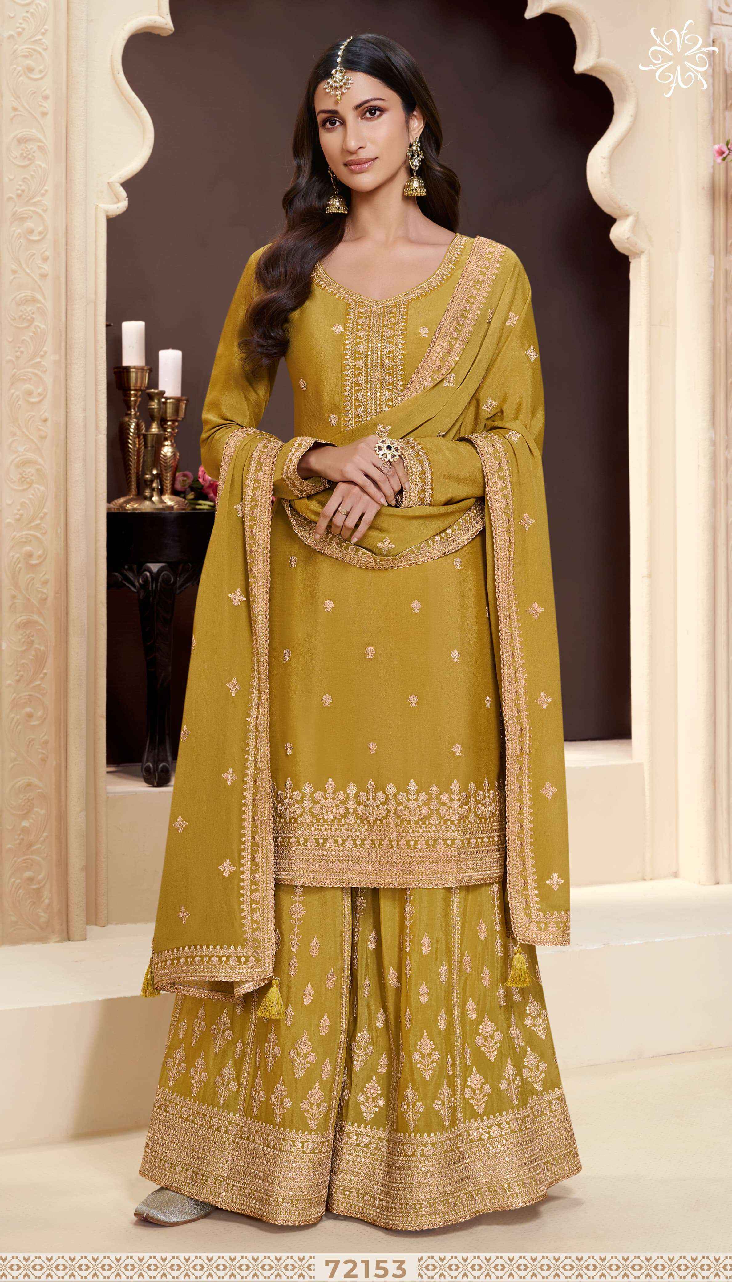 Vinay Kuleesh Shaniya Wholesale Chinon Dress Material ( 4 pcs Catalogue )