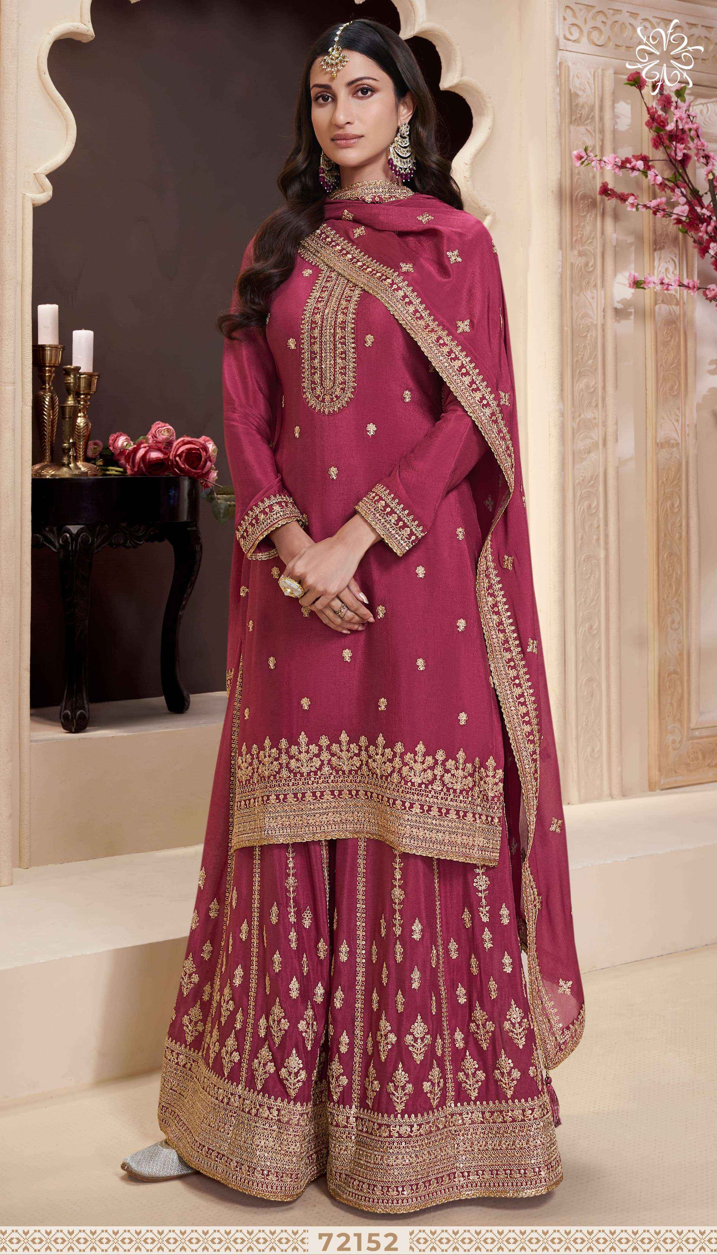 Vinay Kuleesh Shaniya Wholesale Chinon Dress Material ( 4 pcs Catalogue )