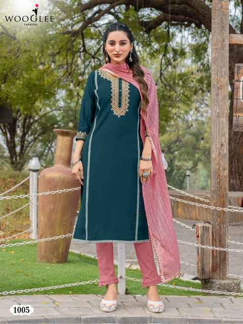 Wooglee Moksha Wholesale Readymade Suits - Surat Wholesale market ( 5 pcs Catalogue )