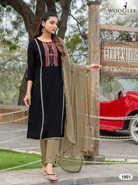 Wooglee Moksha Wholesale Readymade Suits - Surat Wholesale market ( 5 pcs Catalogue )