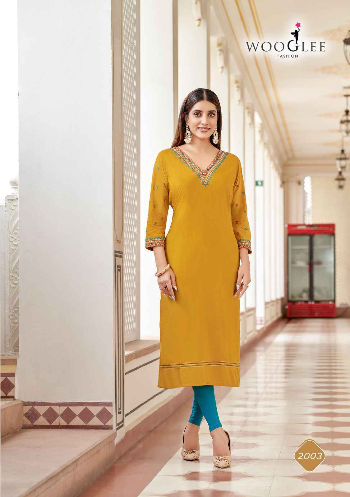 Wooglee Veera Rayon Readymade Suit Wholesale Price ( 4 Pcs Catalog )