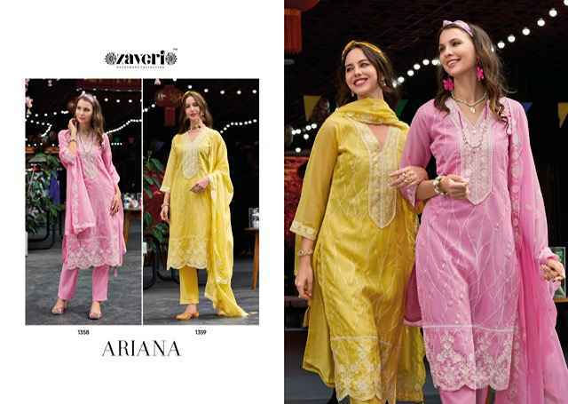 Zaveri Ariana Readymade Organza Dress Wholesale Price ( 2 Pcs Catalgo ) 