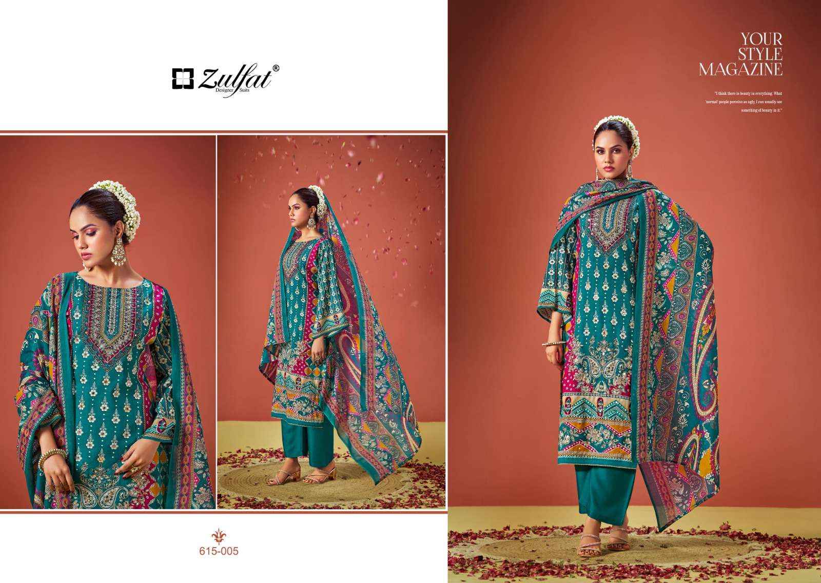 ZULFAT DESIGNER SUITS AAYAT VOL 11 VISCOSE FANCY SALWAR KAMEEZ WHOLESALE PRICE ( 6 PCS CATALOG )