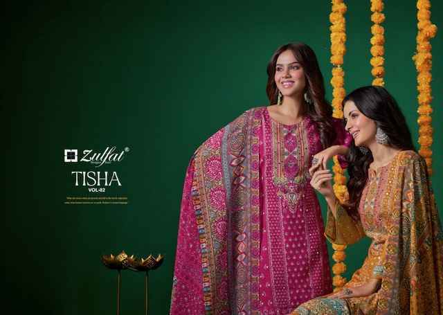 Zulfat Tisha Vol 2 Viscouse Shimmer Salwar Kameez Wholesale Price ( 6 Pcs Catalog )