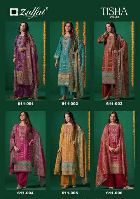 Zulfat Tisha Vol 2 Viscouse Shimmer Salwar Kameez Wholesale Price ( 6 Pcs Catalog )