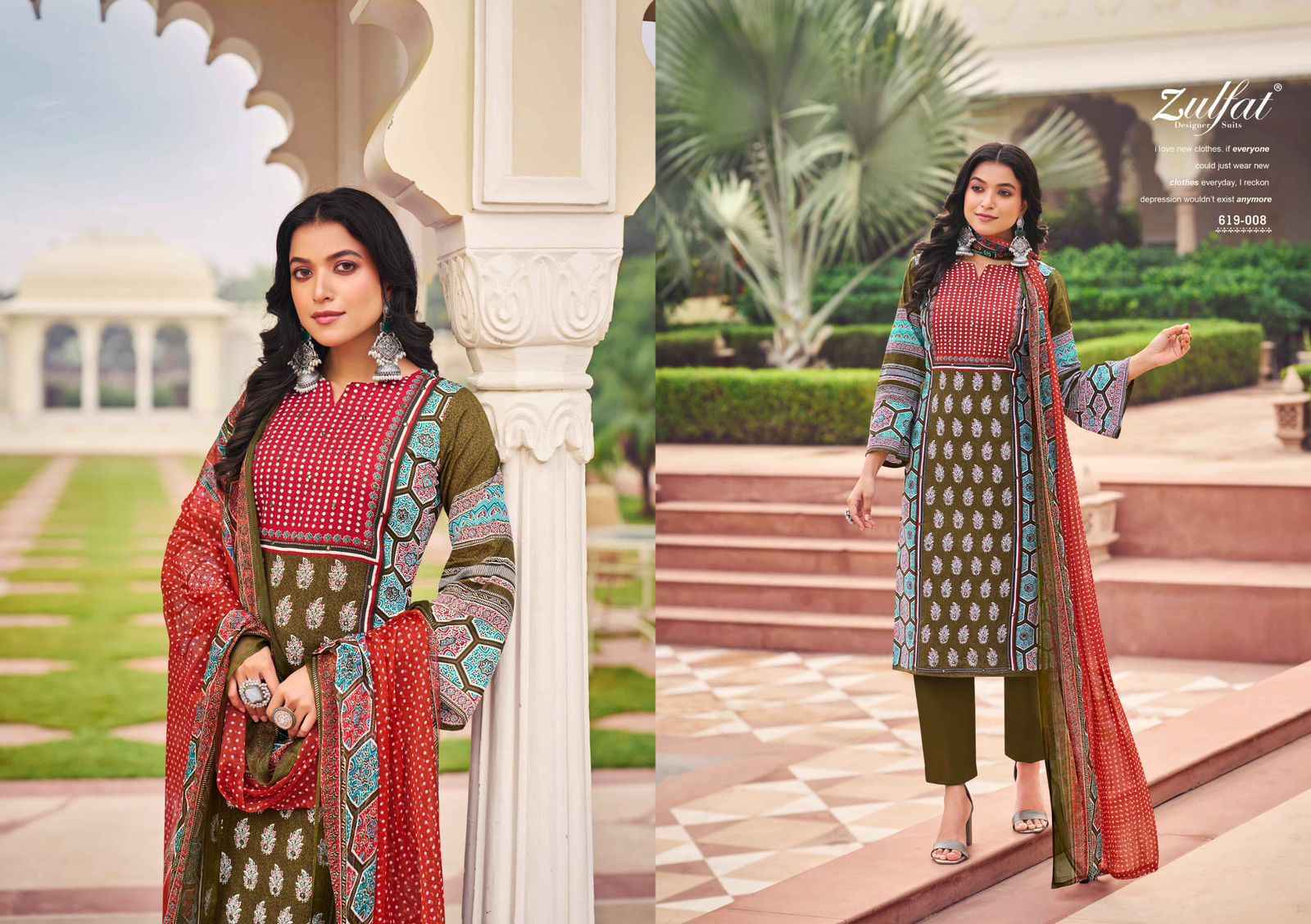 Zulfat Zeeshan Cotton Salwar Kameez Wholesale Price ( 8 Pcs Catalog )