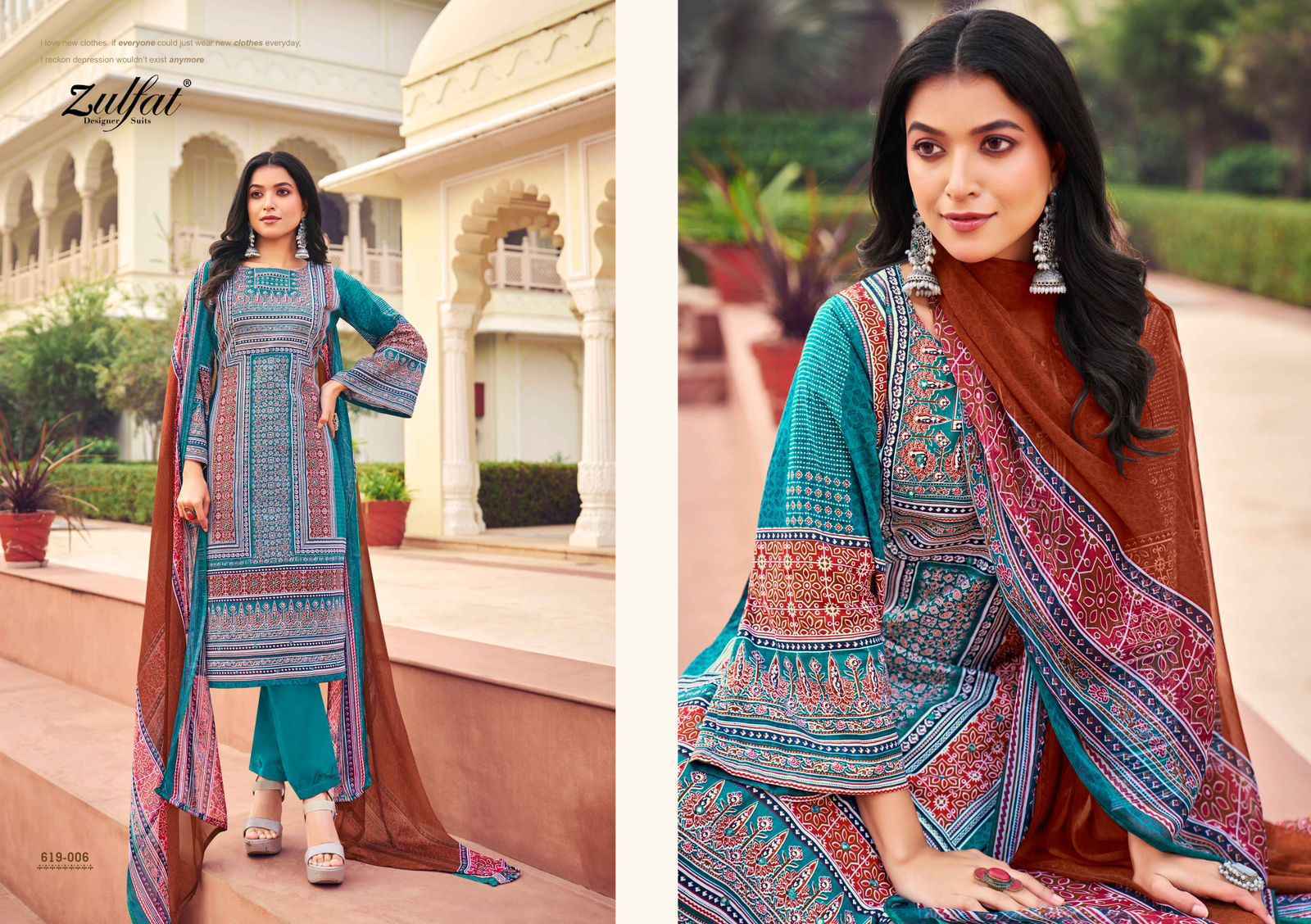 Zulfat Zeeshan Cotton Salwar Kameez Wholesale Price ( 8 Pcs Catalog )