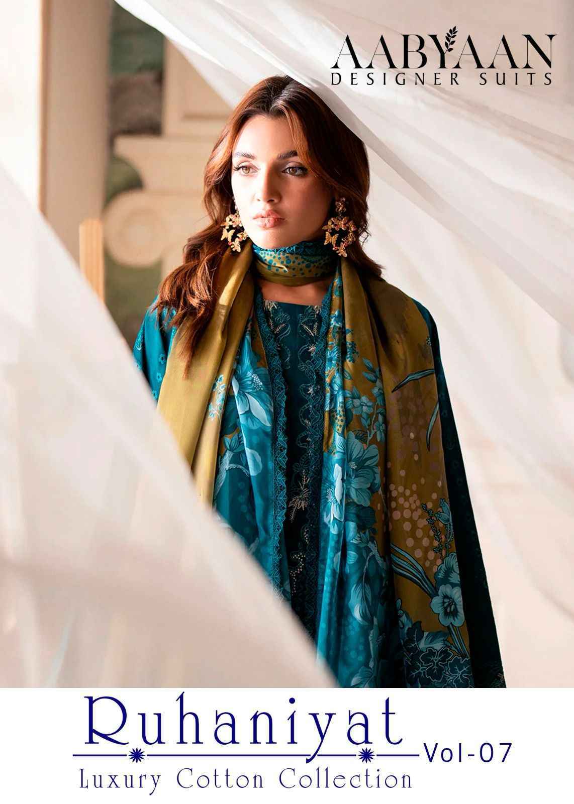 Aabyaan Ruhaniyat Vol 7 Wholesale Cotton Dress Material ( 6 pcs Catalogue )