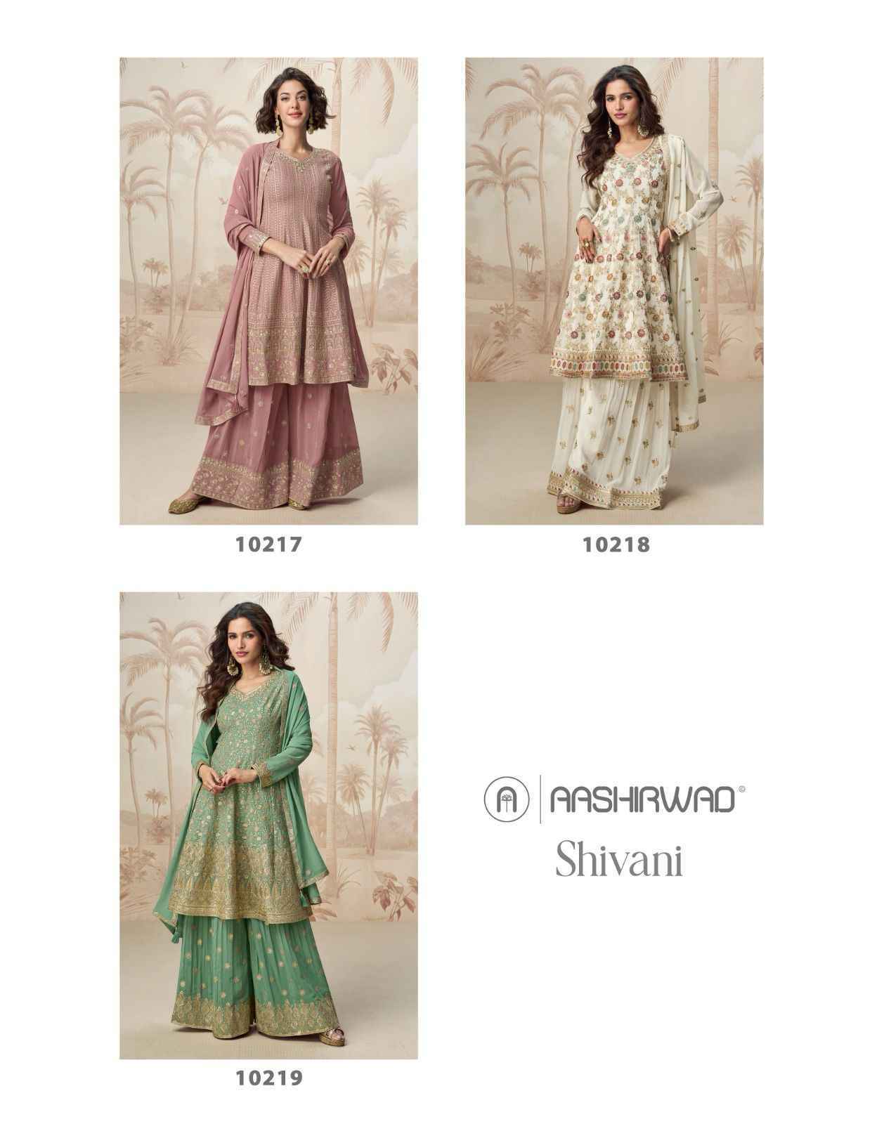 Aashirwad Creation Shivani Readymade Georgette Dress Wholesale Price ( 3 Pcs Catalog )