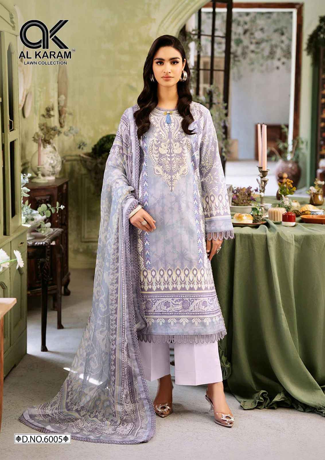 Al Karam Florence Vol-6 Cambric Cotton Dress Material Wholesale Price ( 6 pcs Catalogue )