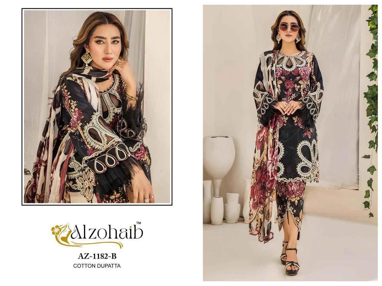 Al zohaib Sakina Coton Dress Material Wholesale Pakistani Suits ( 5 pcs Catalogue )