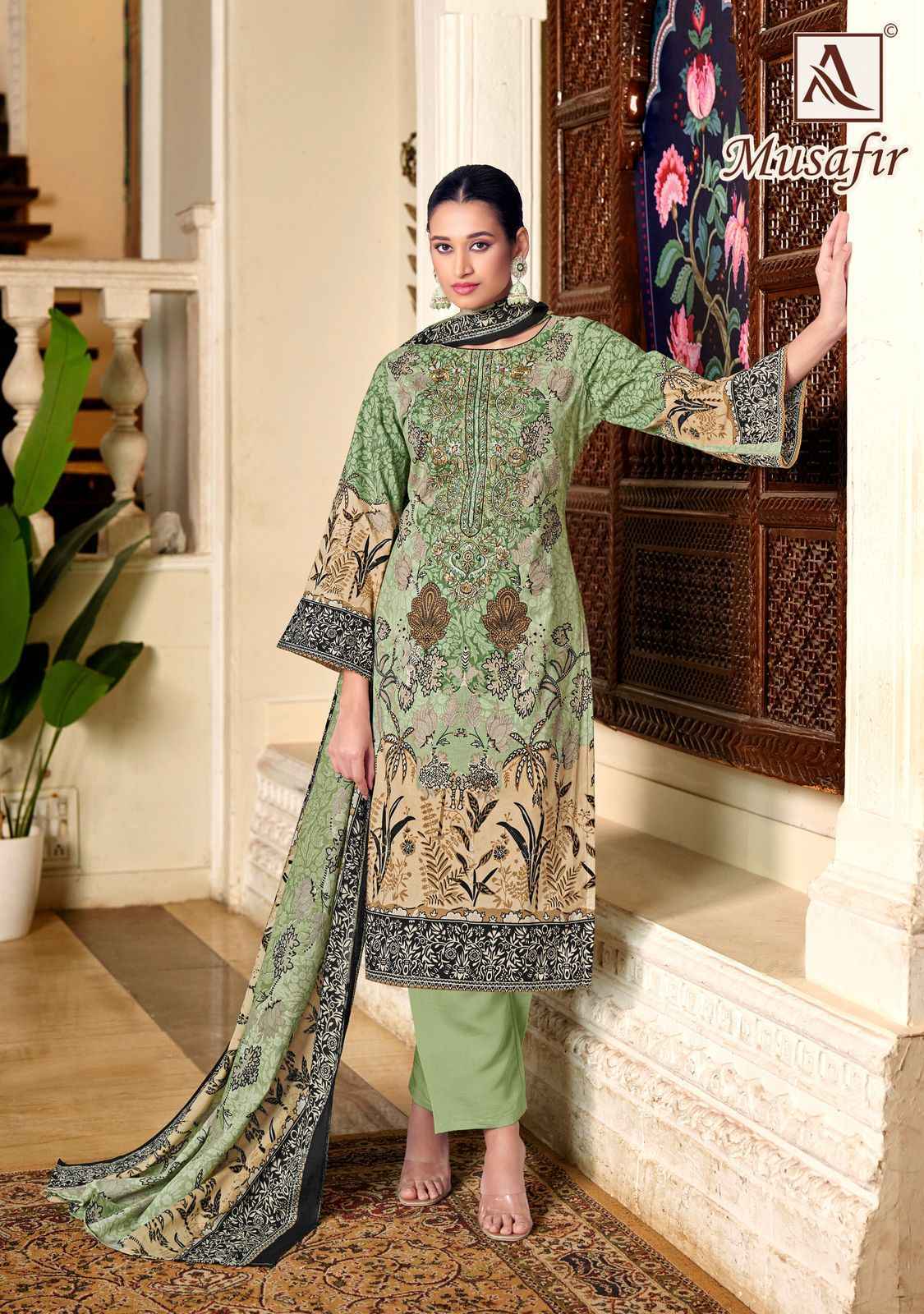 Alok Musafir Cotton Salwar Kameez Wholesale Price ( 8 Pcs Catalog )