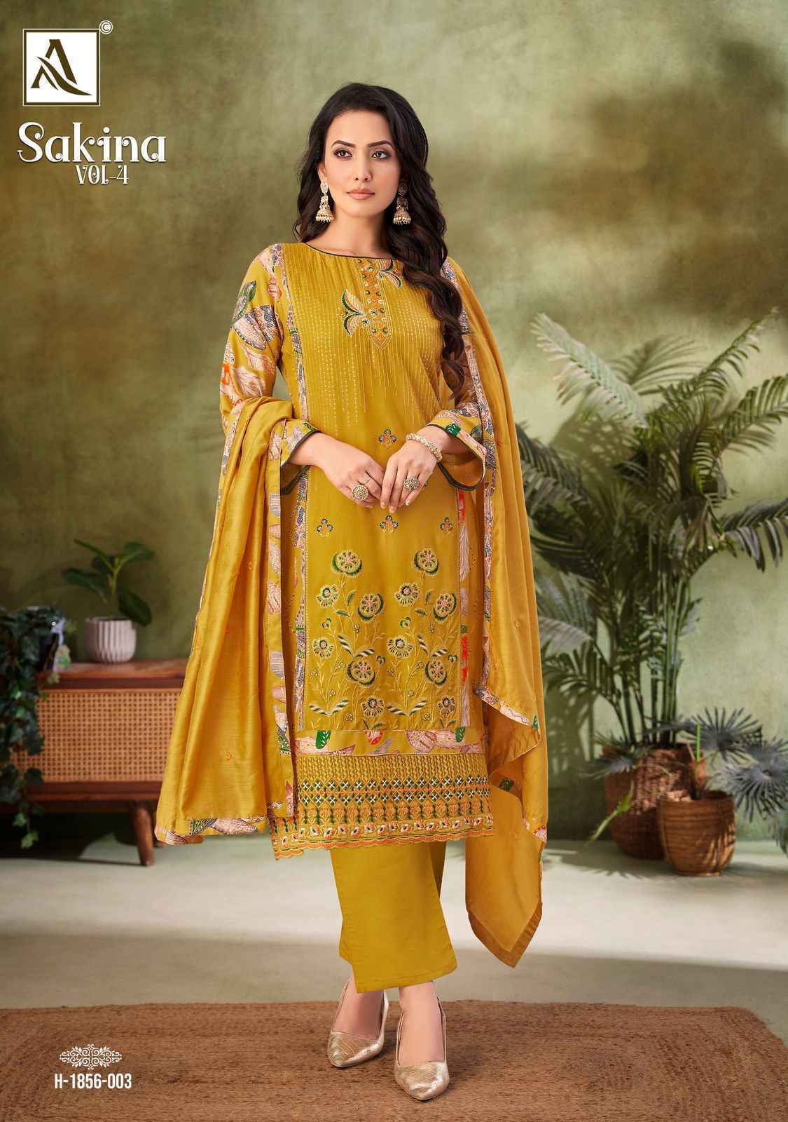 Alok Sanika Vol 4 Viscouse Reyon Salwar Kameez Wholesale Price ( 4 Pcs Catalog )