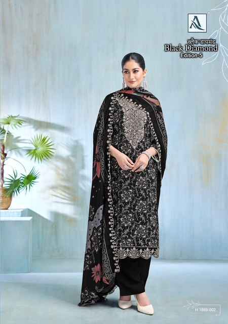 Alok Suits Black Diamond Edition-5 Rayon Dress Material - Wholesale Surat Market (6 pcs Catalogue)