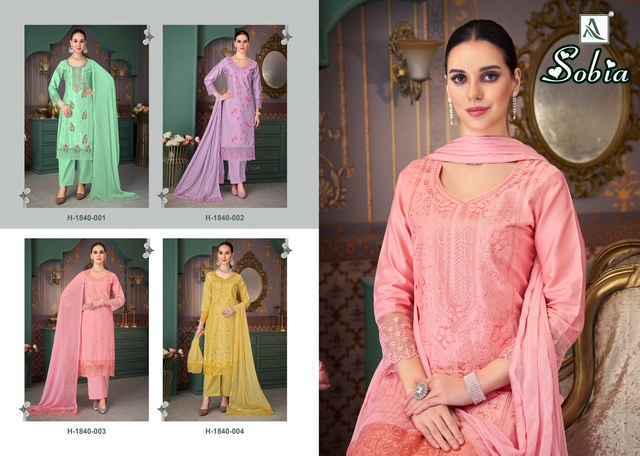 Alok Suits Sobia Viscouse Rayon Dress Material - Surat Wholesale Bazaar ( 4 pcs Catalogue )
