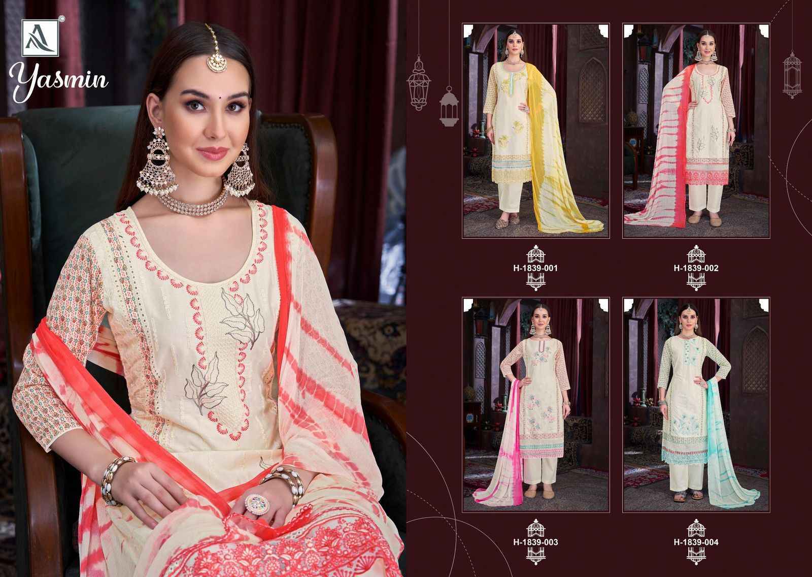 Alok Yasmin Jam Cotton Salwar Kameez Wholesale Price ( 4 Pcs Catalog )