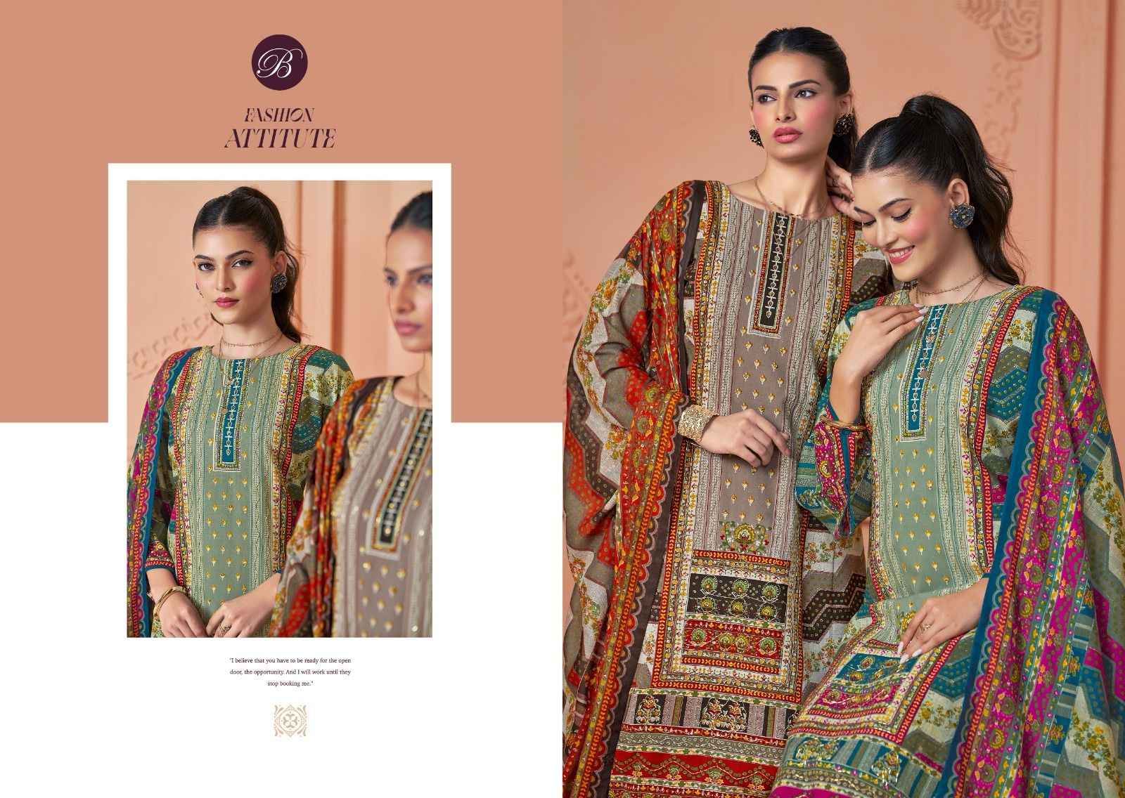 Belliza Designer Afreen Wholesale Viscouse Reyon Dress Material ( 6 pcs Catalogue )