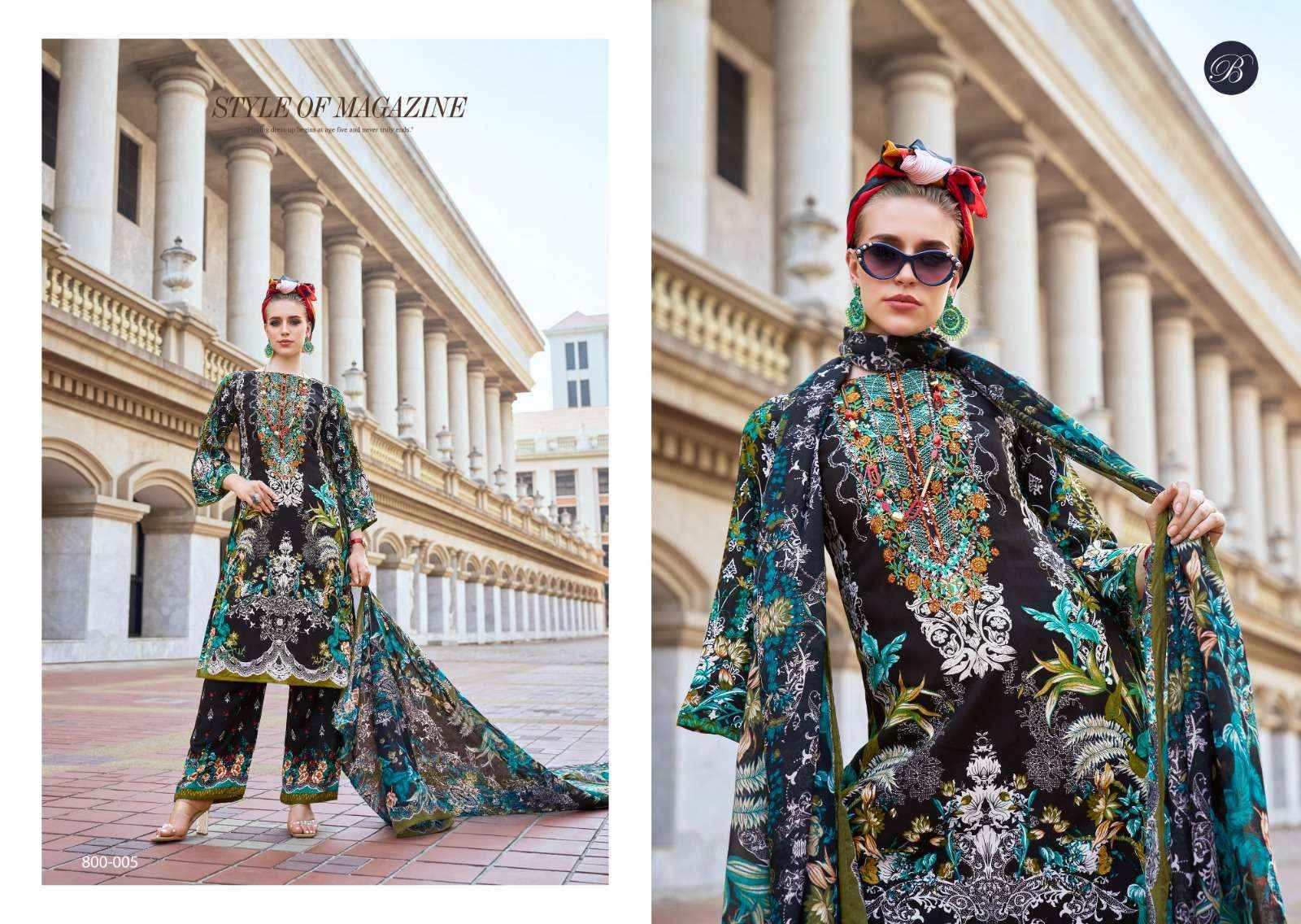 Belliza Designer Dilshad Vol 3 Viscose Rayon Dress Material - Surat Wholesale Market ( 8 pcs Catalogue )