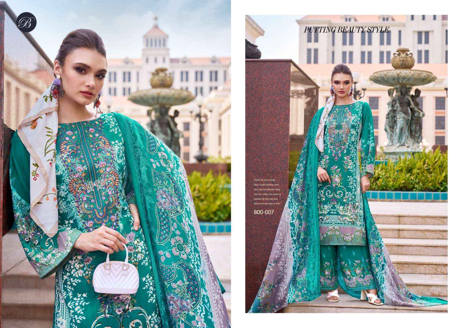 Belliza Designer Dilshad Vol 3 Viscose Rayon Dress Material - Surat Wholesale Market ( 8 pcs Catalogue )