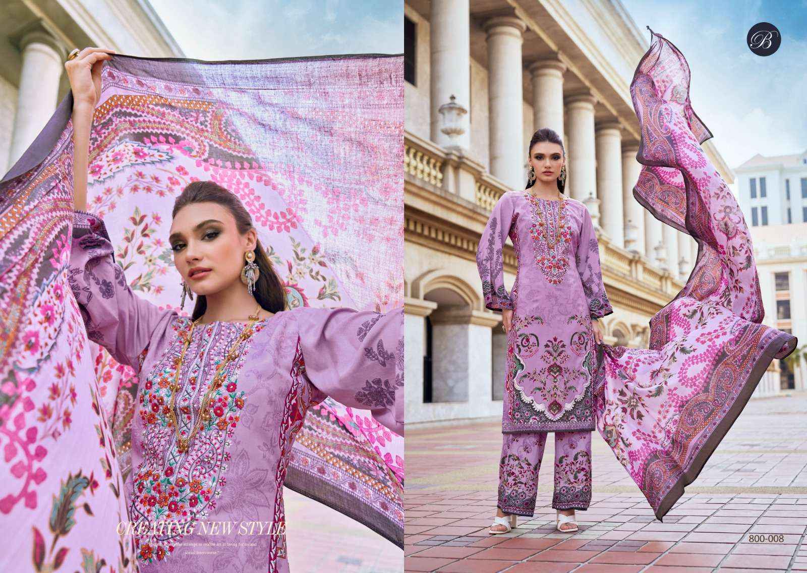 Belliza Designer Dilshad Vol 3 Viscose Rayon Dress Material - Surat Wholesale Market ( 8 pcs Catalogue )