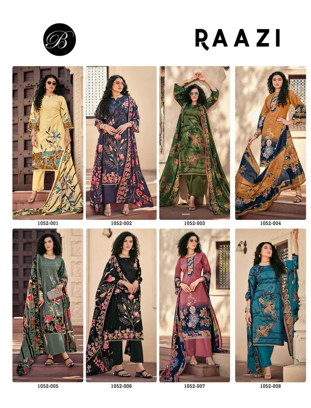 Belliza Designer Raazi Wholesale Cotton Dress Material ( 8 pcs Catalogue )