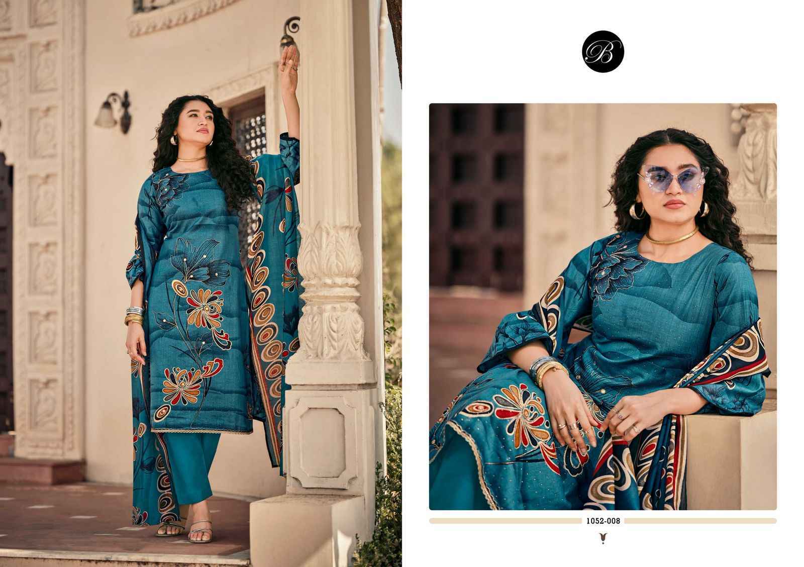 Belliza Designer Raazi Wholesale Cotton Dress Material ( 8 pcs Catalogue )
