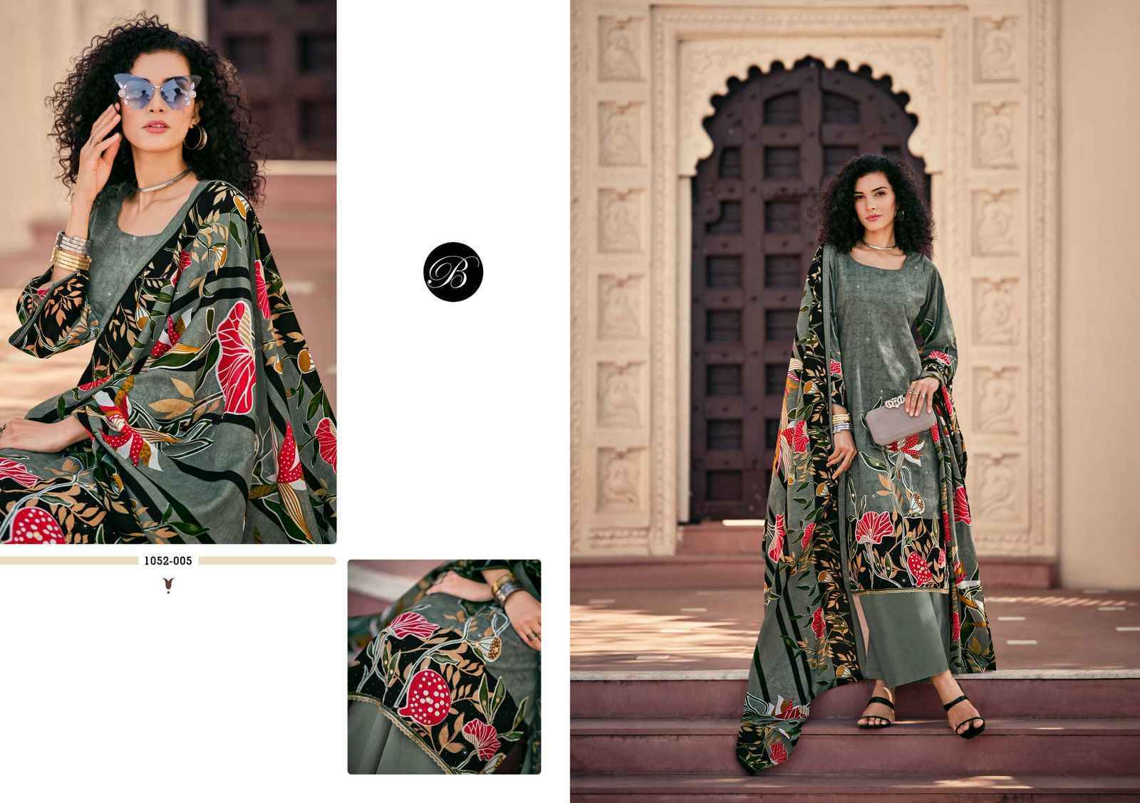 Belliza Designer Raazi Wholesale Cotton Dress Material ( 8 pcs Catalogue )