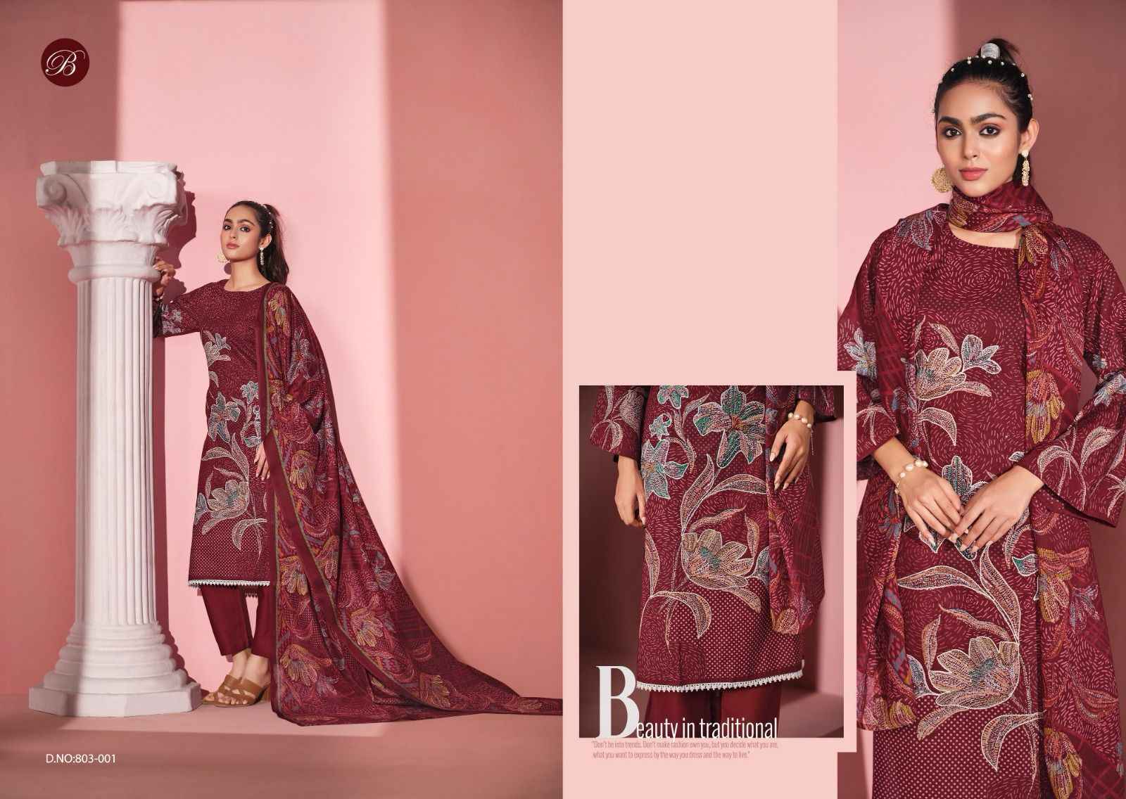 Belliza Designer Safeena Cotton Dress Material - Surat Wholesale Market ( 6 pcs Catalogue )