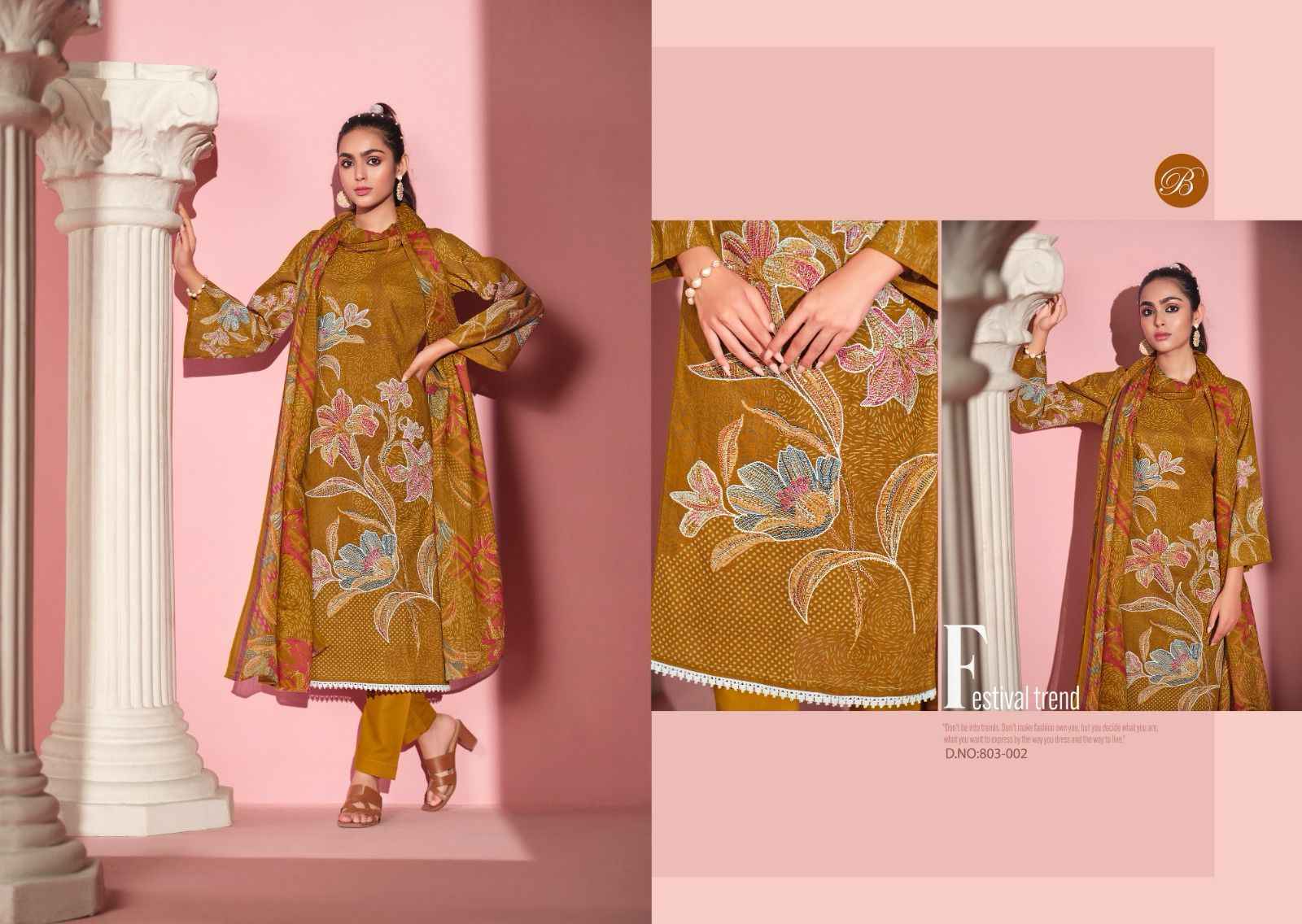 Belliza Designer Safeena Cotton Dress Material - Surat Wholesale Market ( 6 pcs Catalogue )