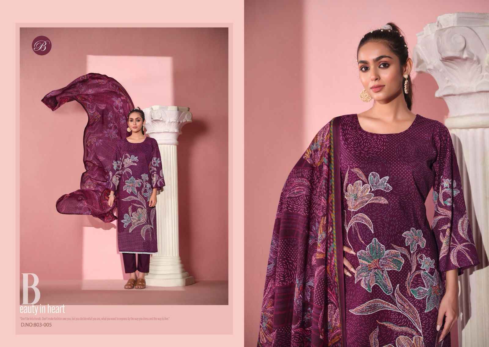 Belliza Designer Safeena Cotton Dress Material - Surat Wholesale Market ( 6 pcs Catalogue )