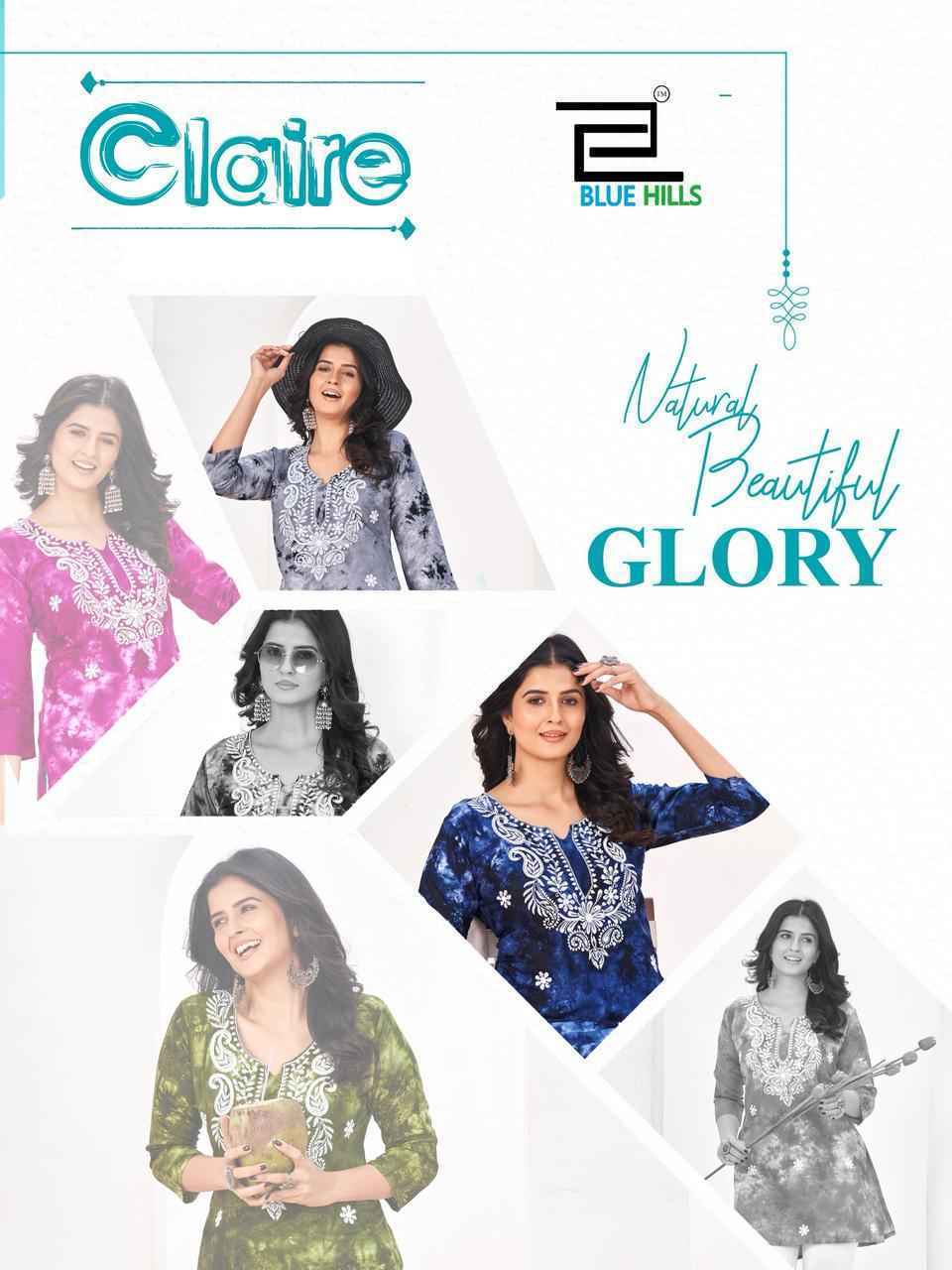 Blue Hills Claire Heavy Rayon Short Kurti ( 6 pcs Catalogue )