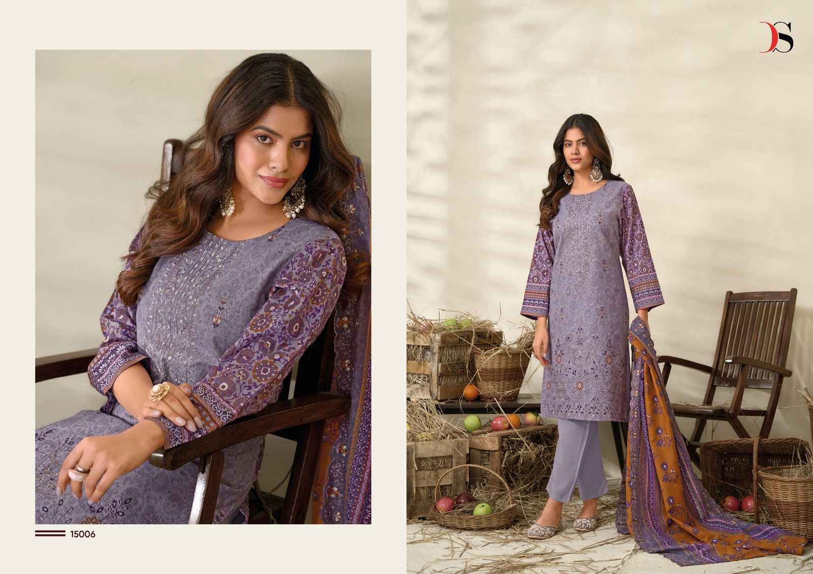 Deepsy Bin Saeed Vol-15 Cotton Salwar Kameez (6 pcs Catalogue)