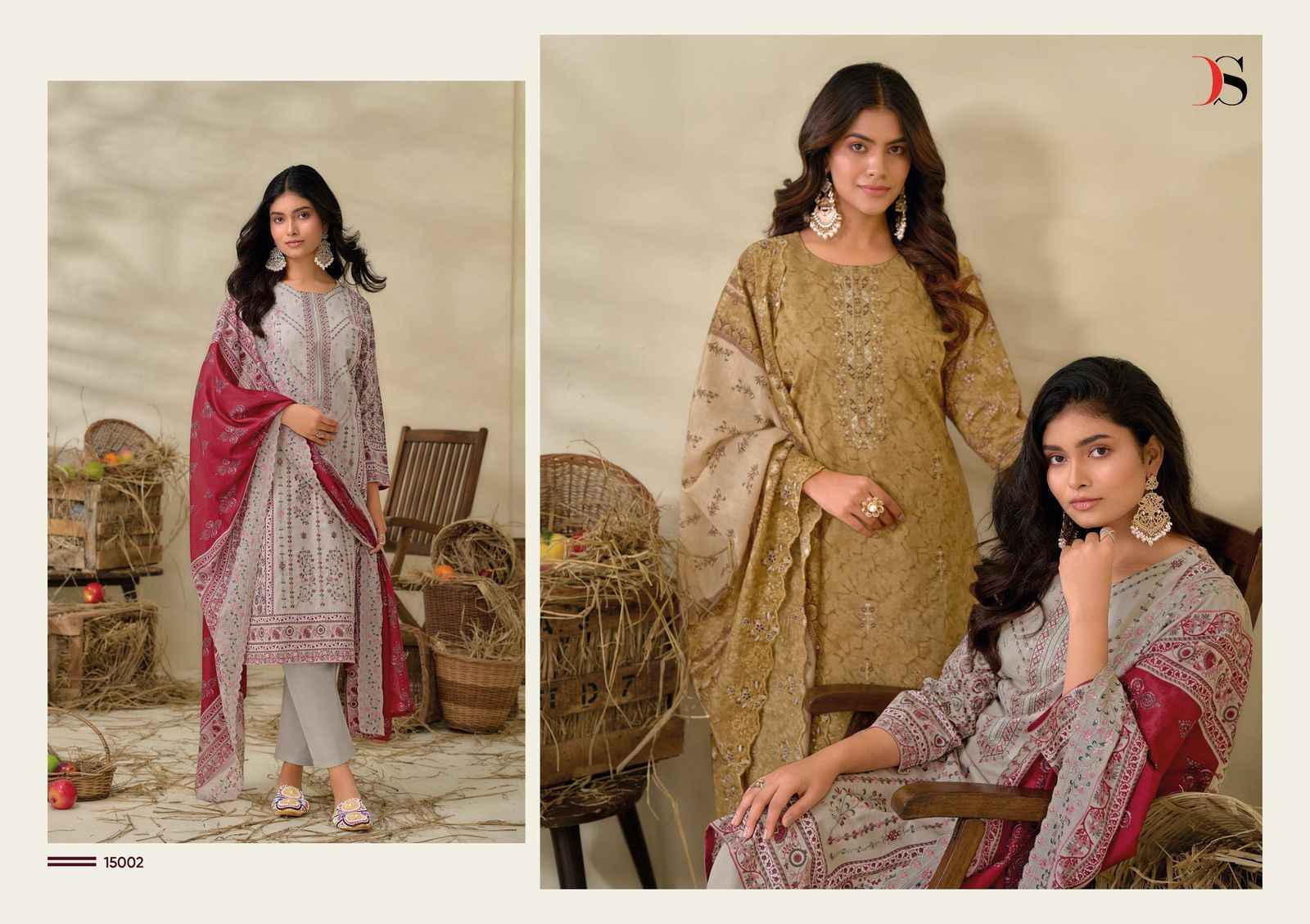 Deepsy Bin Saeed Vol-15 Cotton Salwar Kameez (6 pcs Catalogue)