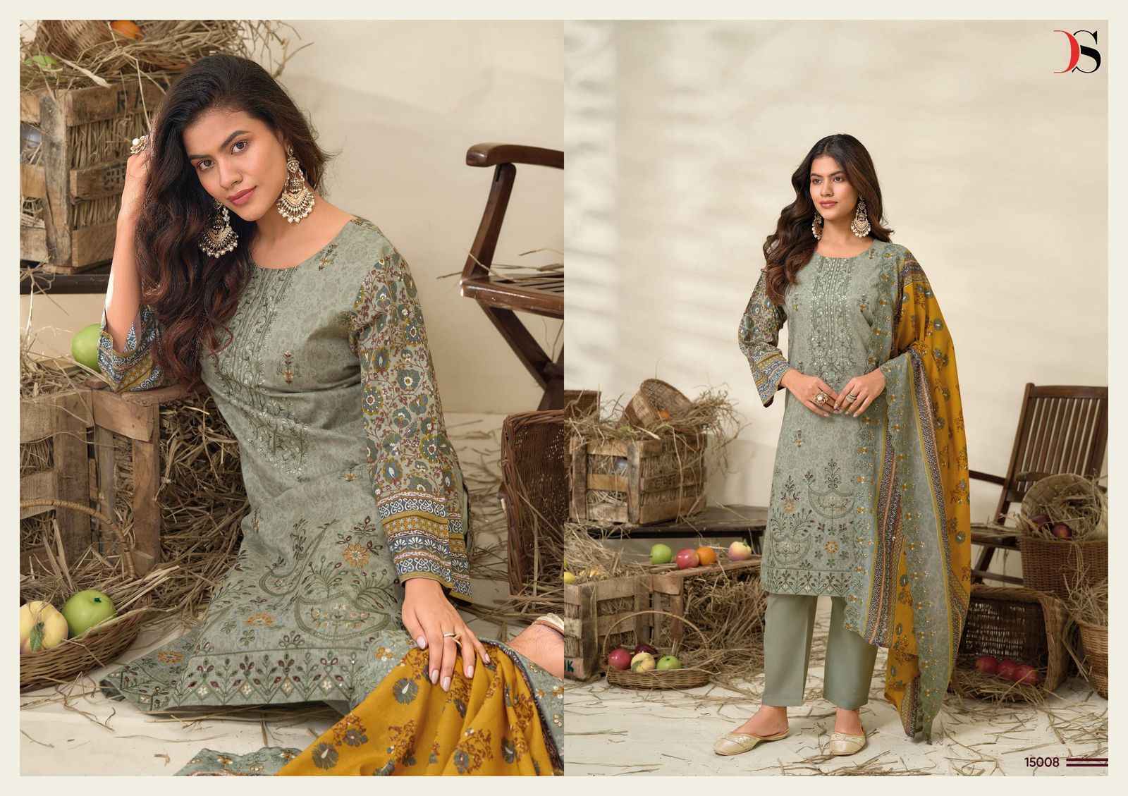 Deepsy Bin Saeed Vol-15 Cotton Salwar Kameez (6 pcs Catalogue)