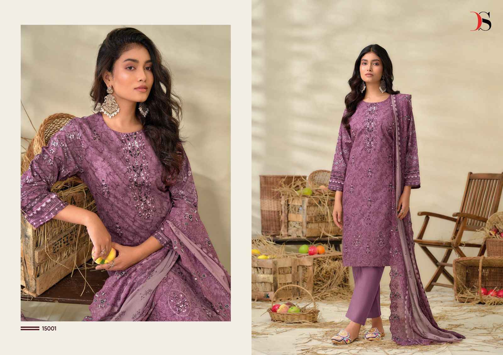 Deepsy Bin Saeed Vol-15 Cotton Salwar Kameez (6 pcs Catalogue)