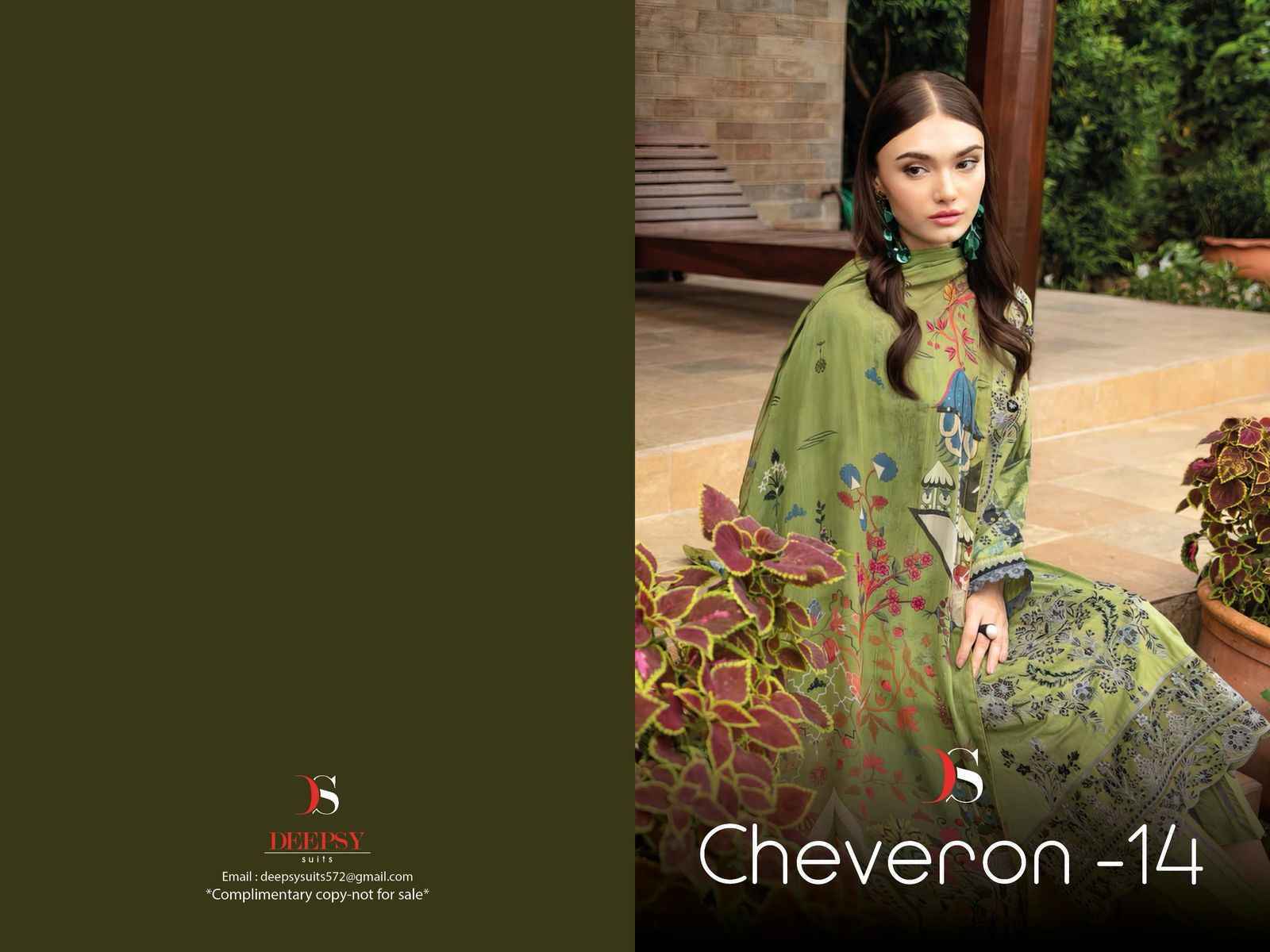 Deepsy Suits Cheveron Vol 14 Cotton Pakistani Dress Material ( 8 pcs Catalogue )