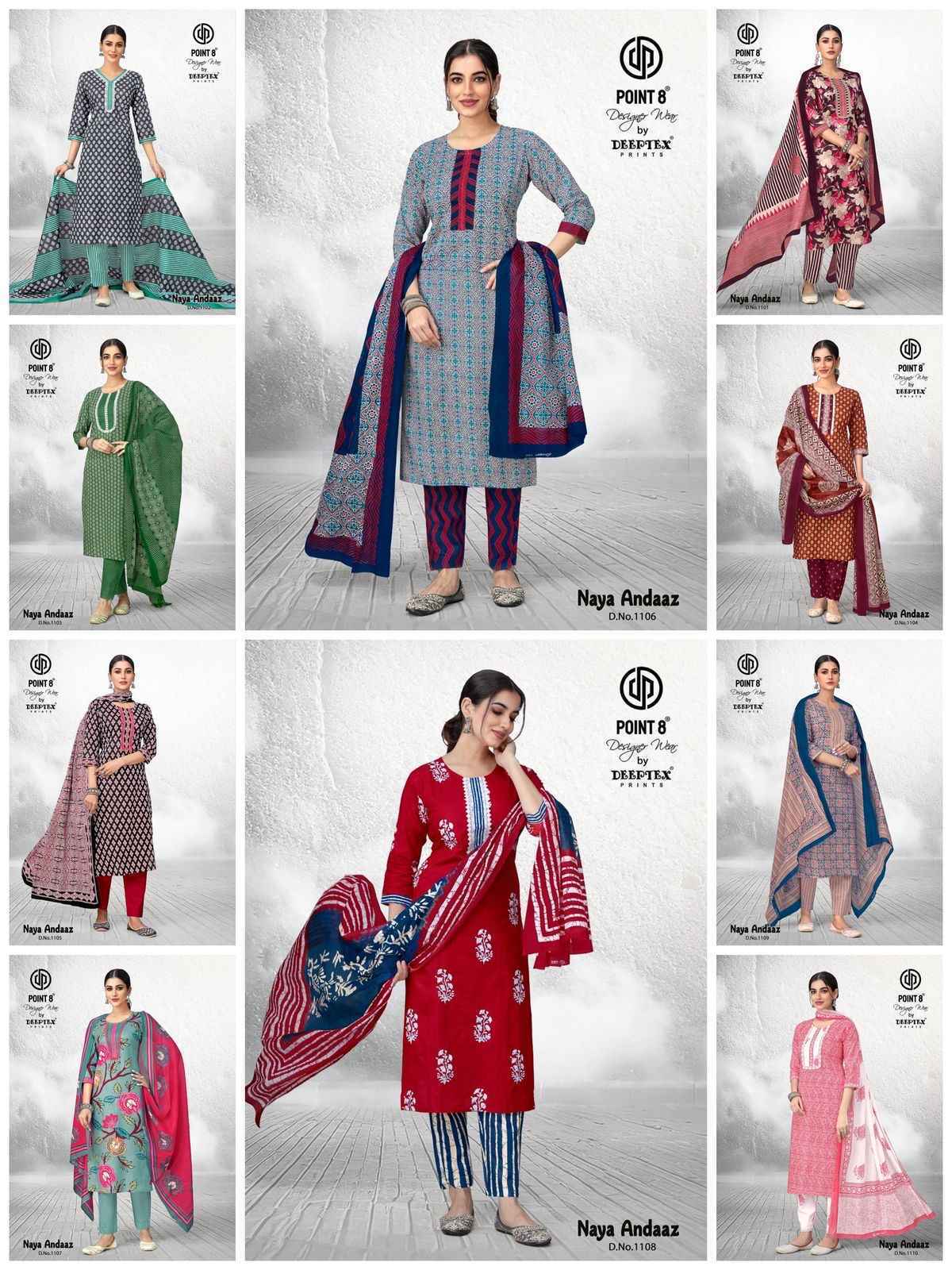 Deeptex Naya Andaaz Vol 11 Cotton Readymade Suits (10 pcs Catalogue)