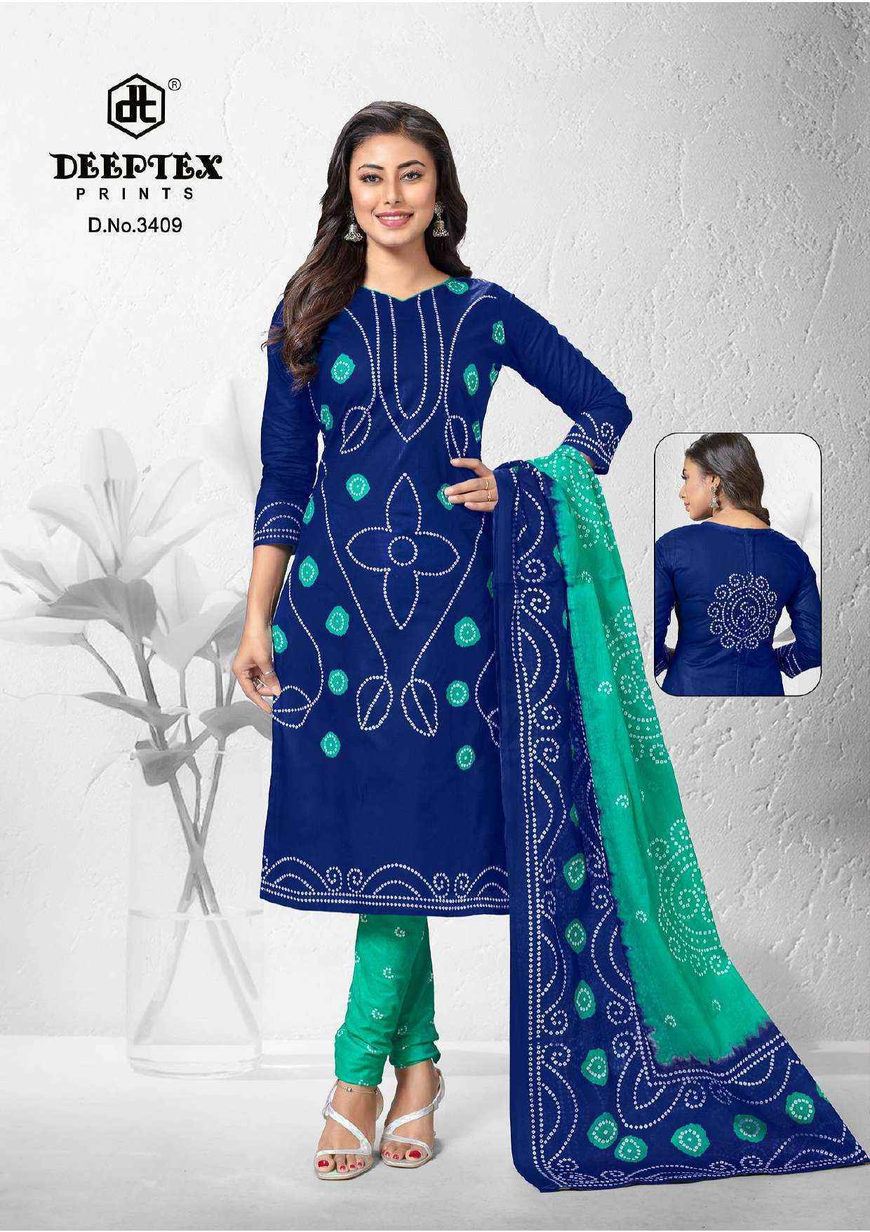 Deeptex Prints Classic Chunaris Vol 34 Bandhni Cotton Suits Wholesale ( 10 pcs Catalogue )