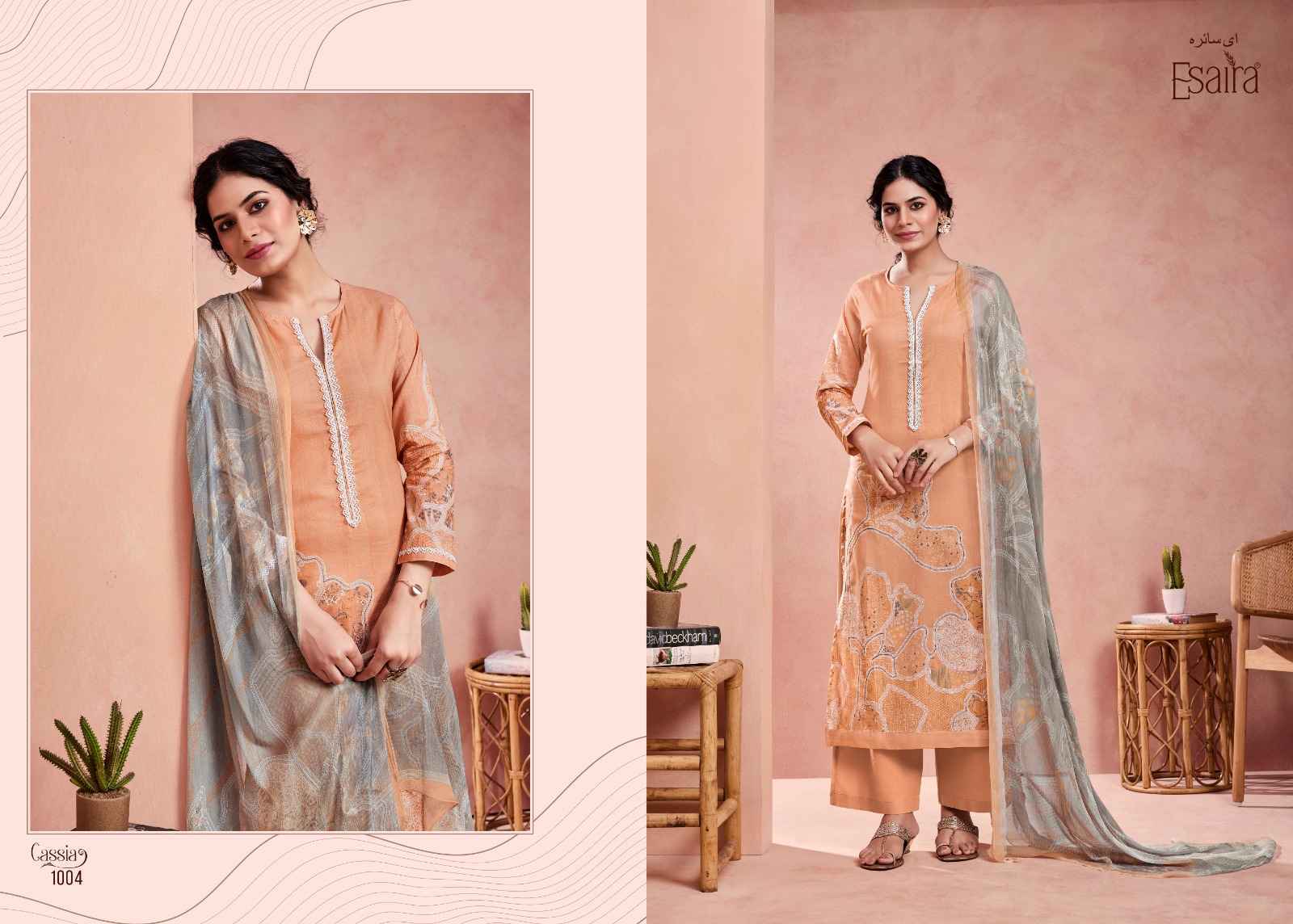 Esaira Cassia Cambric Cotton Dress Material Wholesale Price ( 8 pcs Catalogue )