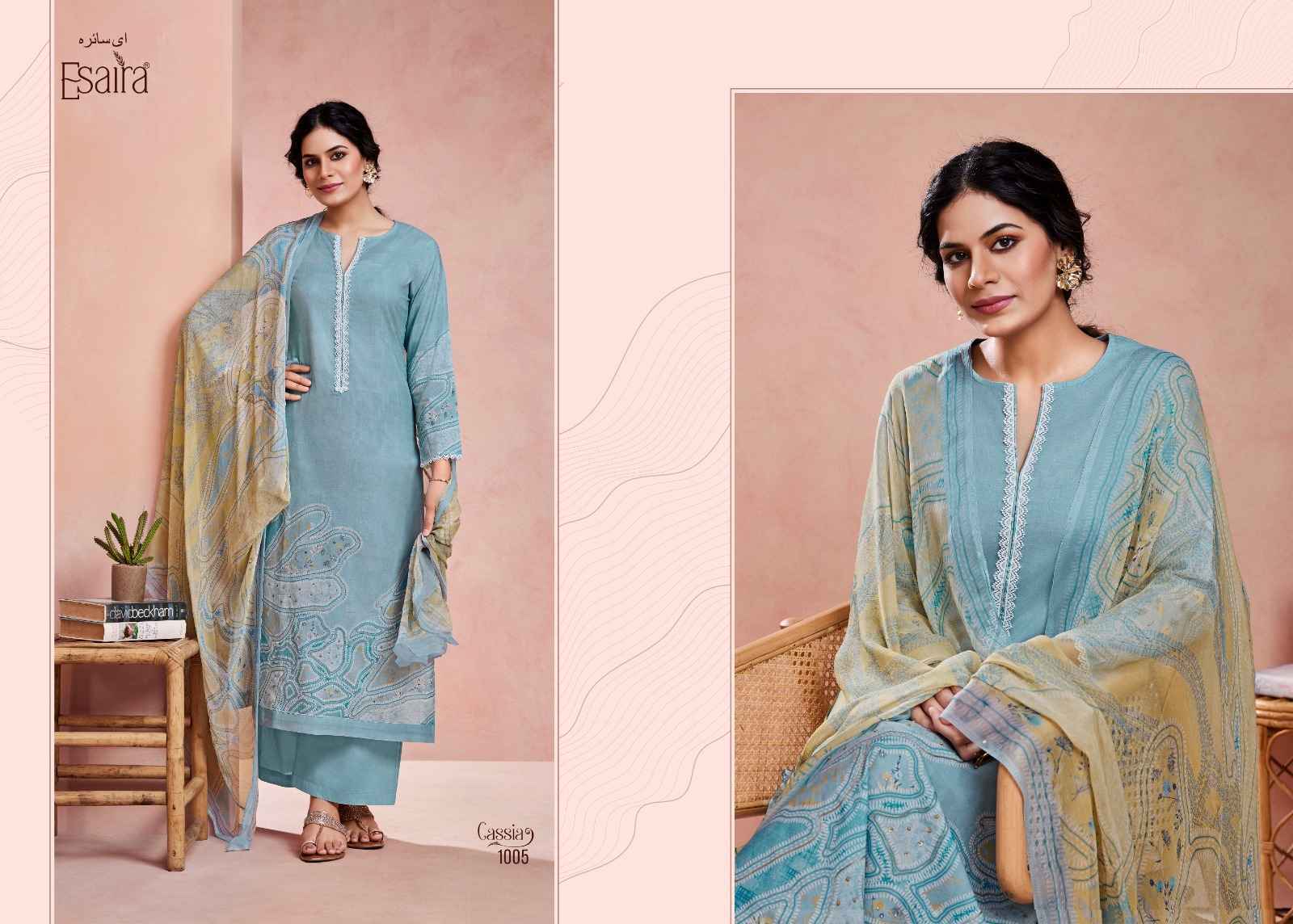 Esaira Cassia Cambric Cotton Dress Material Wholesale Price ( 8 pcs Catalogue )